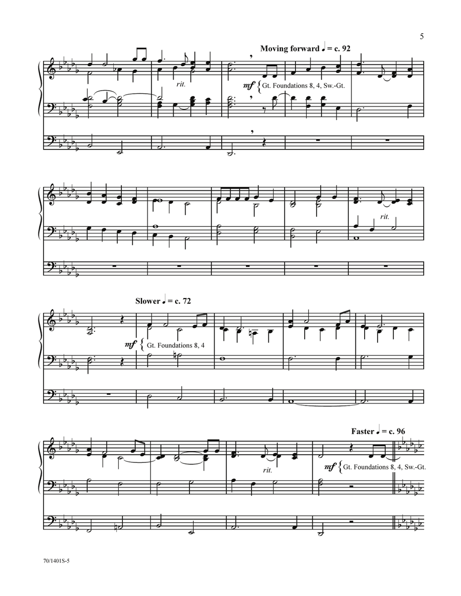 Three Preludes on American Hymns (Digital Download) Organ scores gallery preview page 5