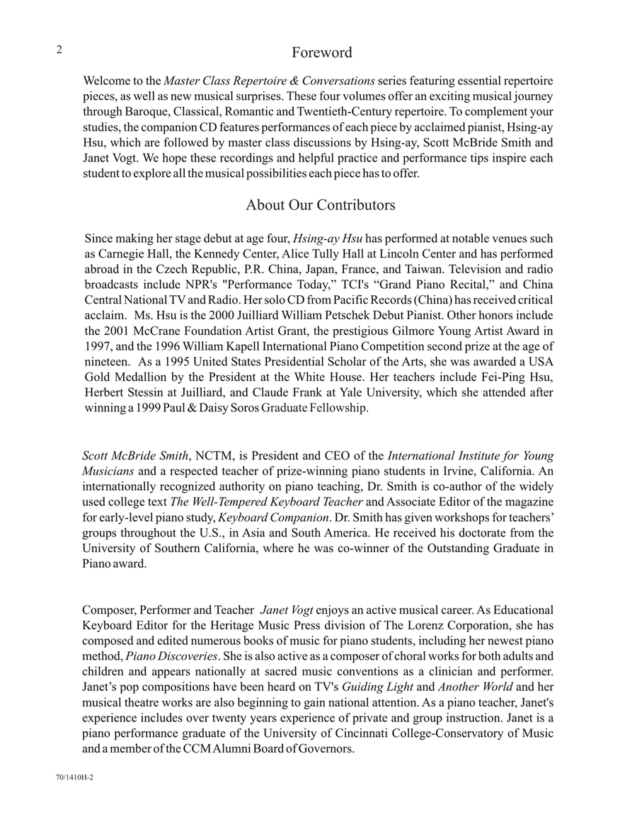 Master Class Repertoire & Conversations - Vol. 1 (Digital Download) Piano Solo scores gallery preview page 2