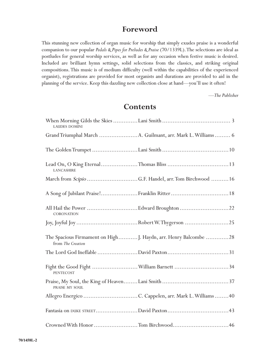 Pedals and Pipes for Postludes and Praise (Digital Download) Organ scores gallery preview page 2