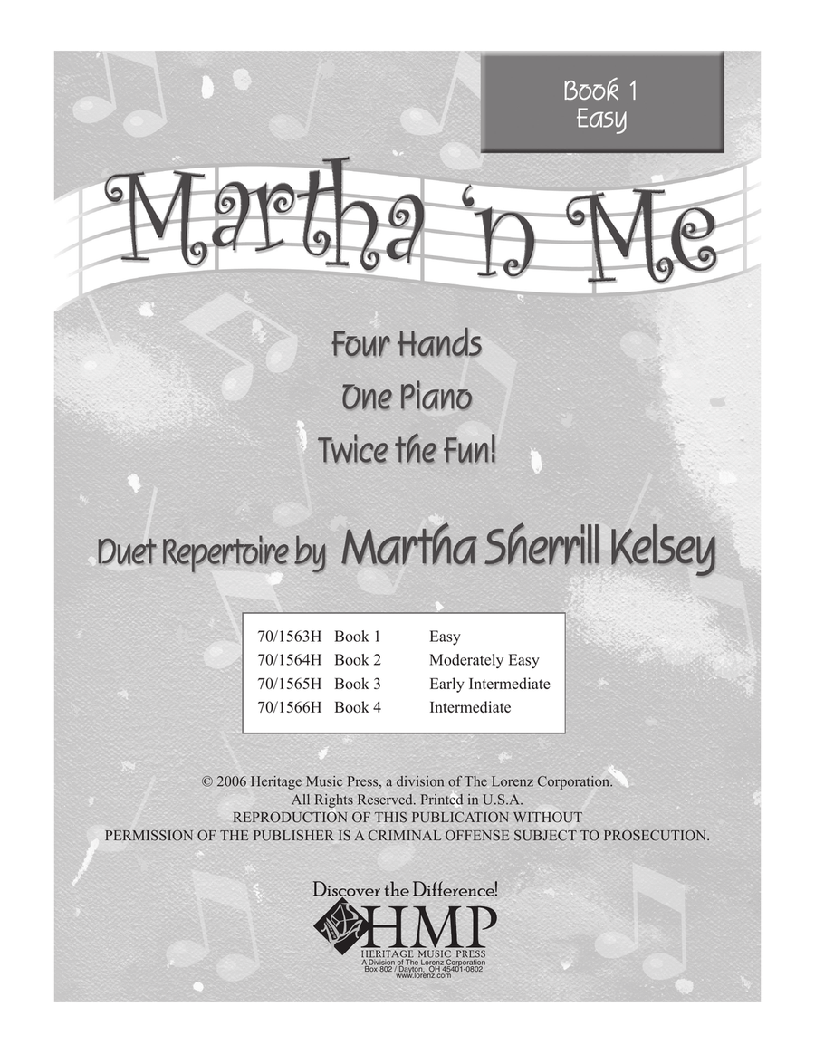 Martha 'n Me - Duet Book 1, Easy (Digital Download) Piano Duet scores gallery preview page 1