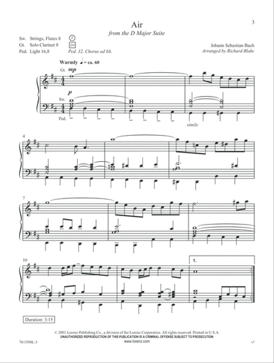 Easy Standard Wedding Music for Organ (Digital Download) Organ scores gallery preview page 3