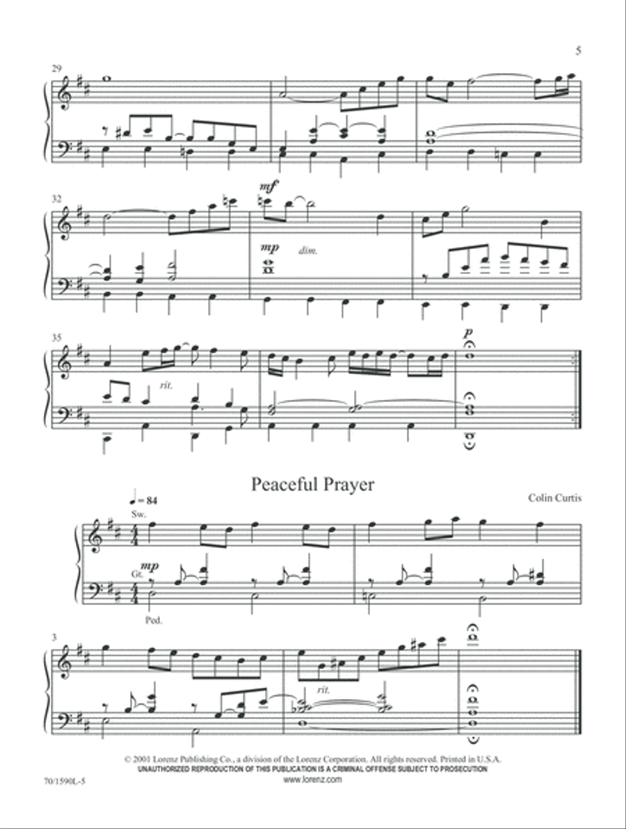 Easy Standard Wedding Music for Organ (Digital Download) Organ scores gallery preview page 5
