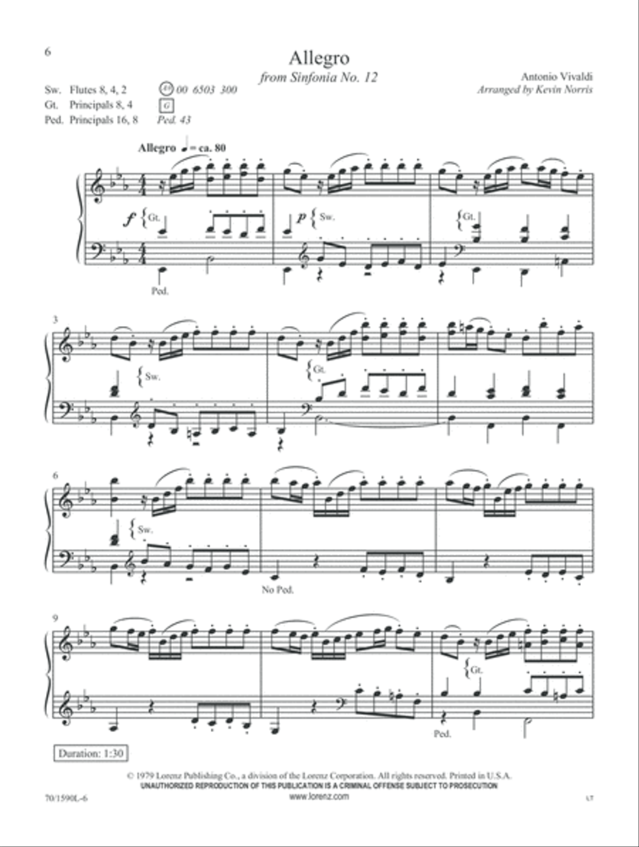 Easy Standard Wedding Music for Organ (Digital Download) Organ scores gallery preview page 6