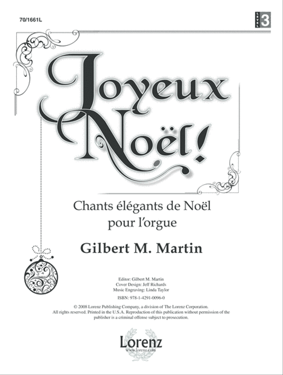 Joyeux Noël! (Digital Download) Organ scores gallery preview page 1