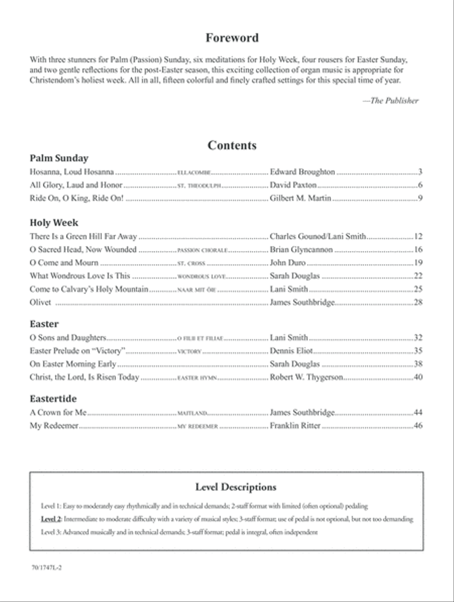 All Glory, Laud and Honor (Digital Download) Organ scores gallery preview page 2