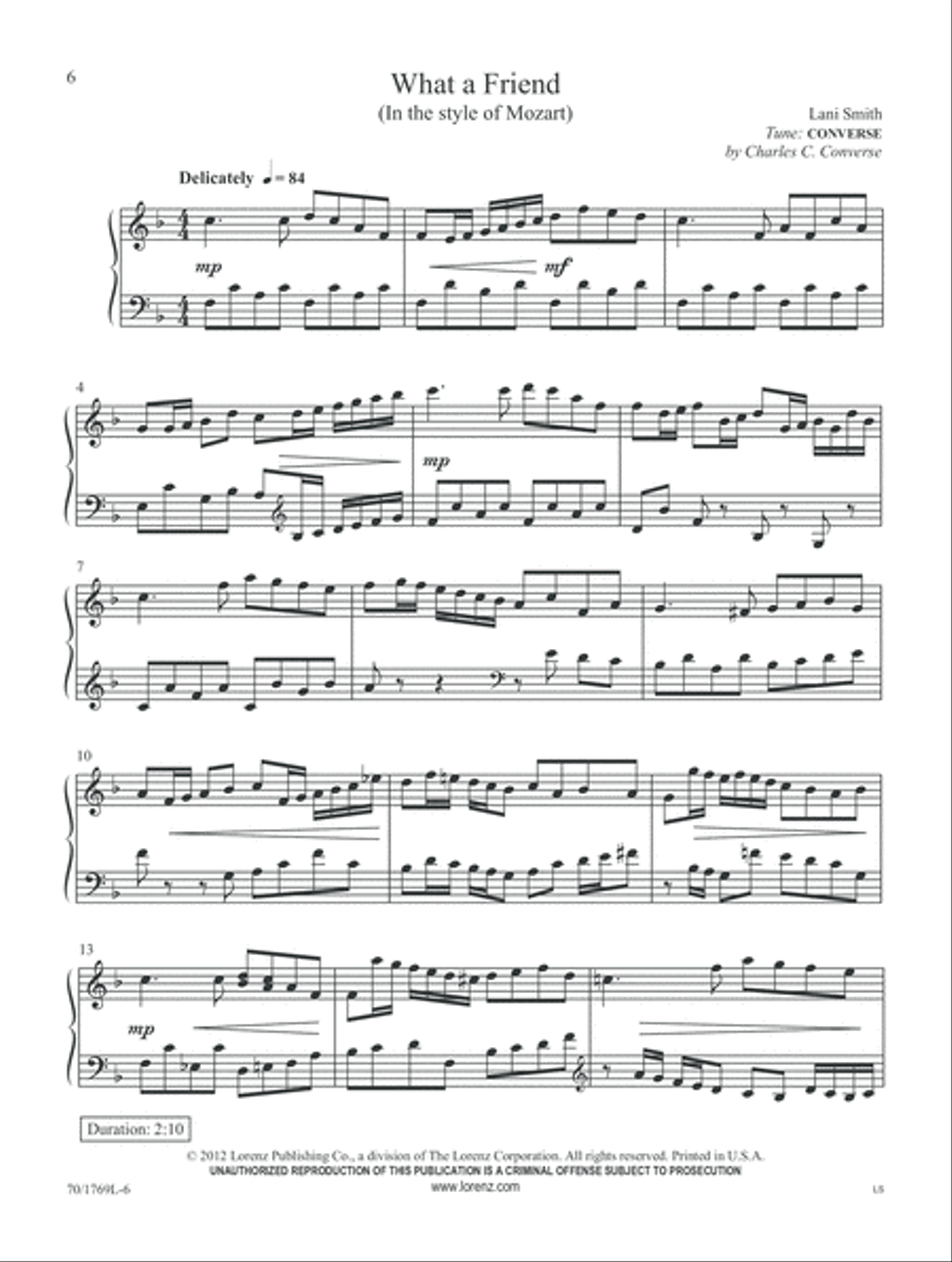 A Classical Touch (Digital Download) Piano Solo scores gallery preview page 6