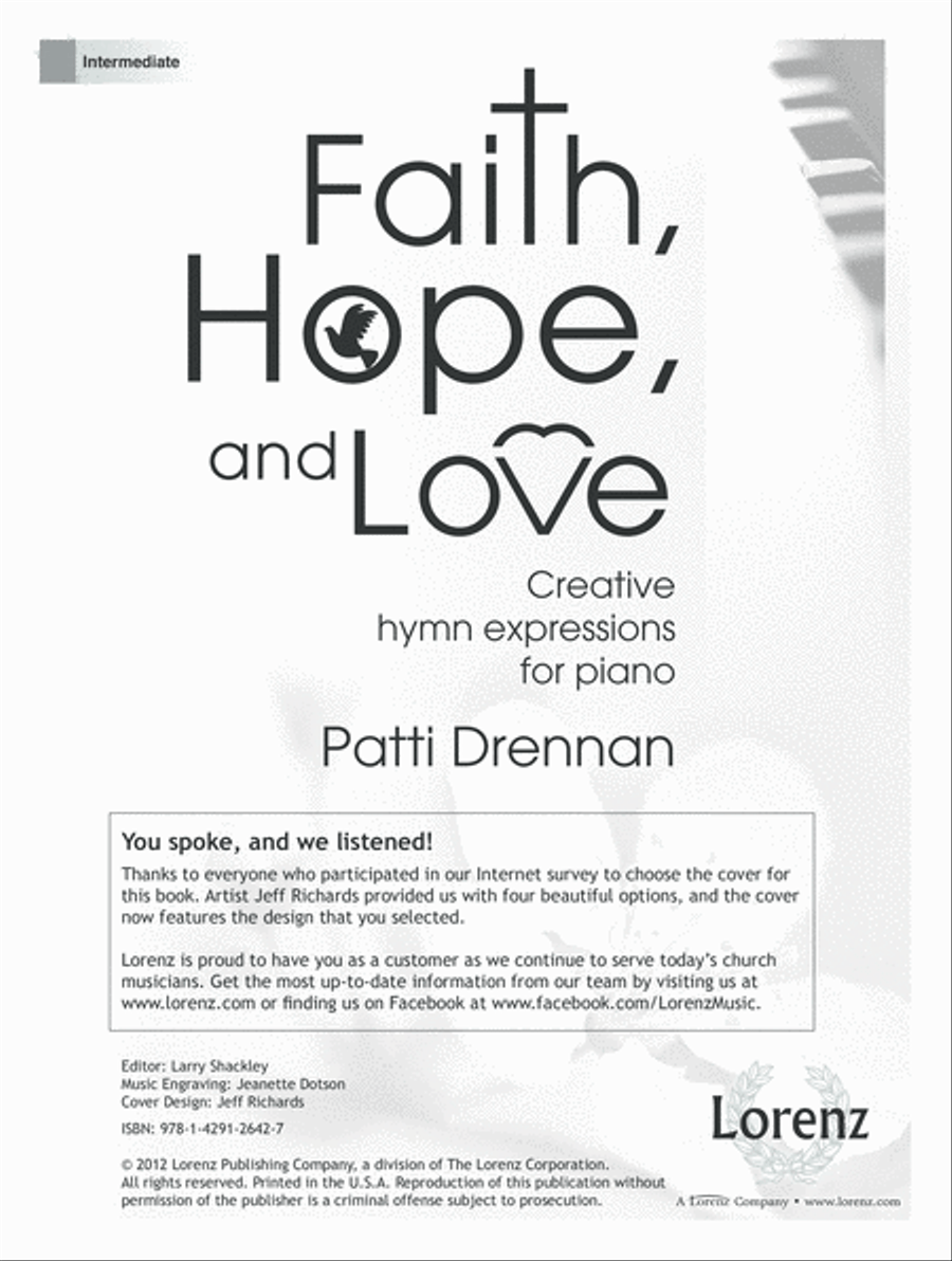 Faith, Hope, and Love (Digital Download) Piano Solo scores gallery preview page 1