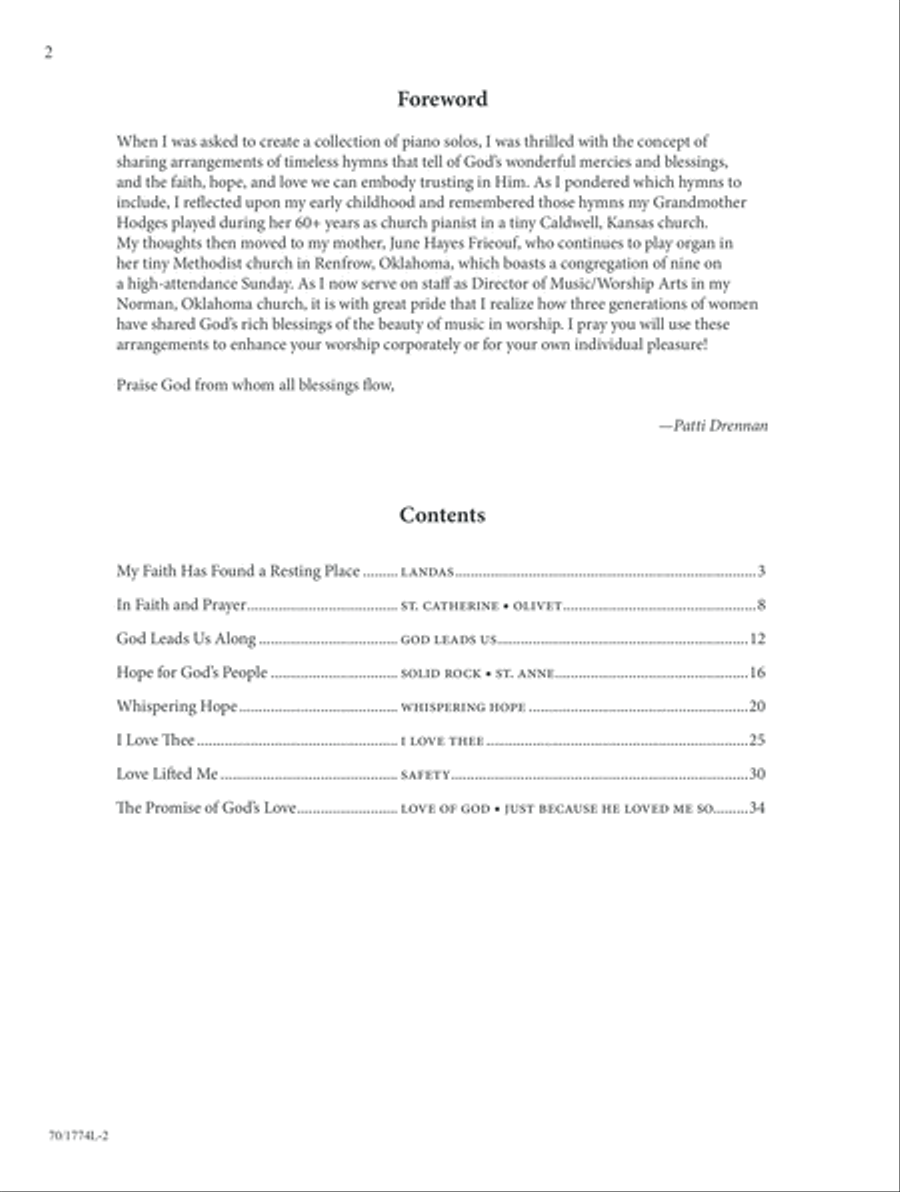 Faith, Hope, and Love (Digital Download) Piano Solo scores gallery preview page 2