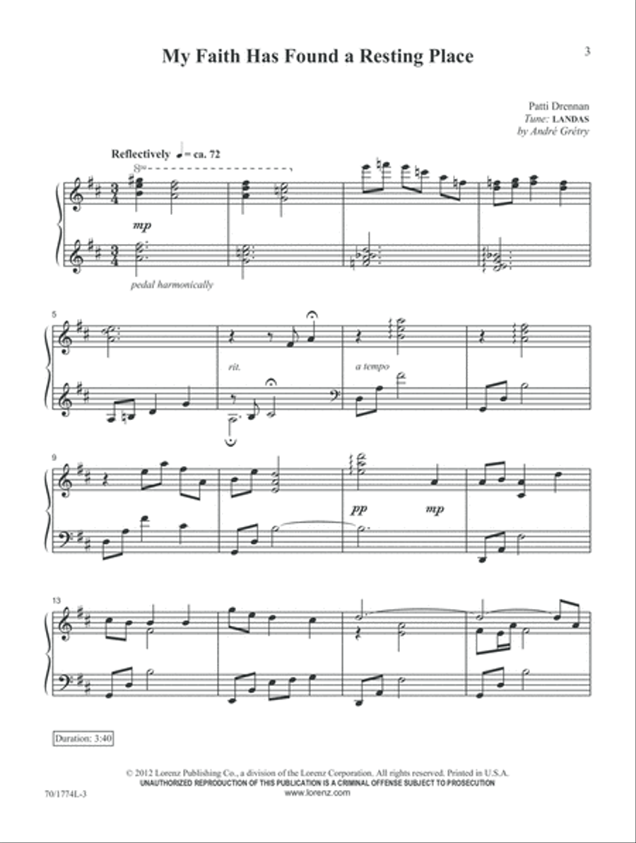 Faith, Hope, and Love (Digital Download) Piano Solo scores gallery preview page 3
