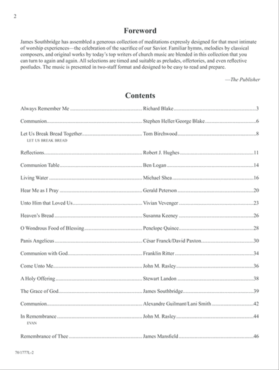 The Eucharist (Digital Download) Organ scores gallery preview page 2