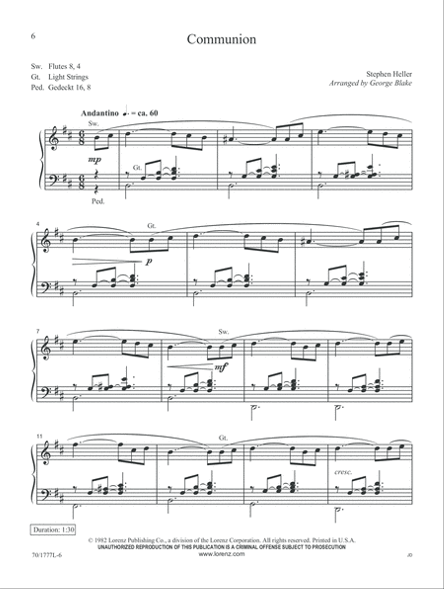 The Eucharist (Digital Download) Organ scores gallery preview page 6