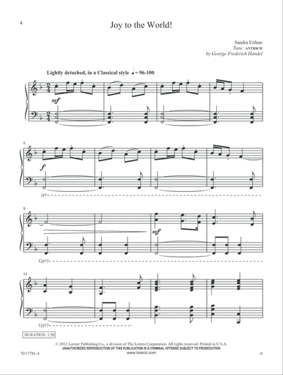 Let Heaven and Nature Sing (Digital Download) Piano Solo scores gallery preview page 4
