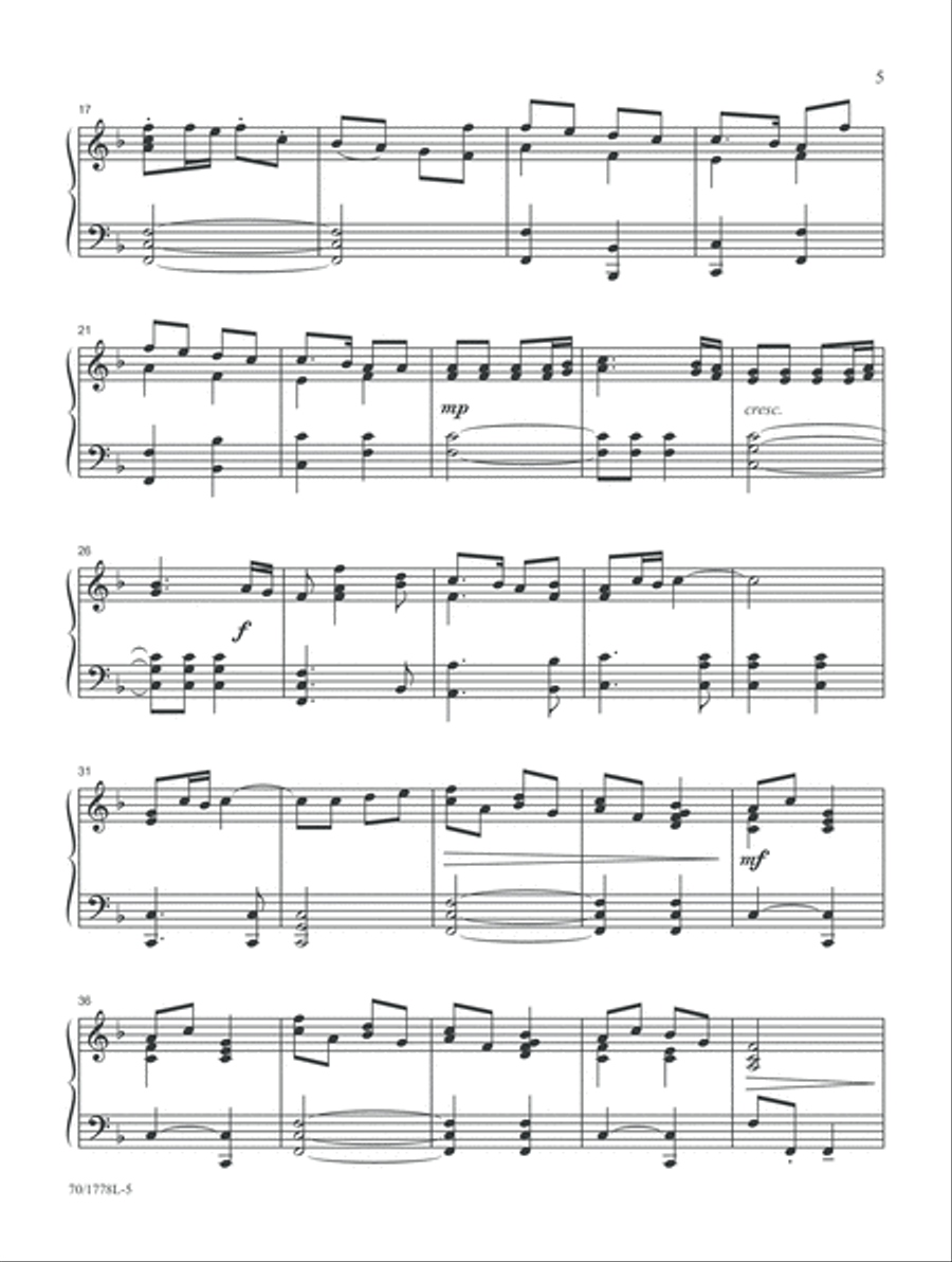 Let Heaven and Nature Sing (Digital Download) Piano Solo scores gallery preview page 5
