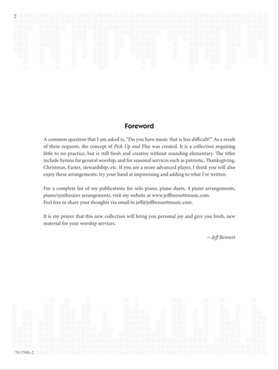 Pick Up and Play (Digital Download) Piano Solo scores gallery preview page 2