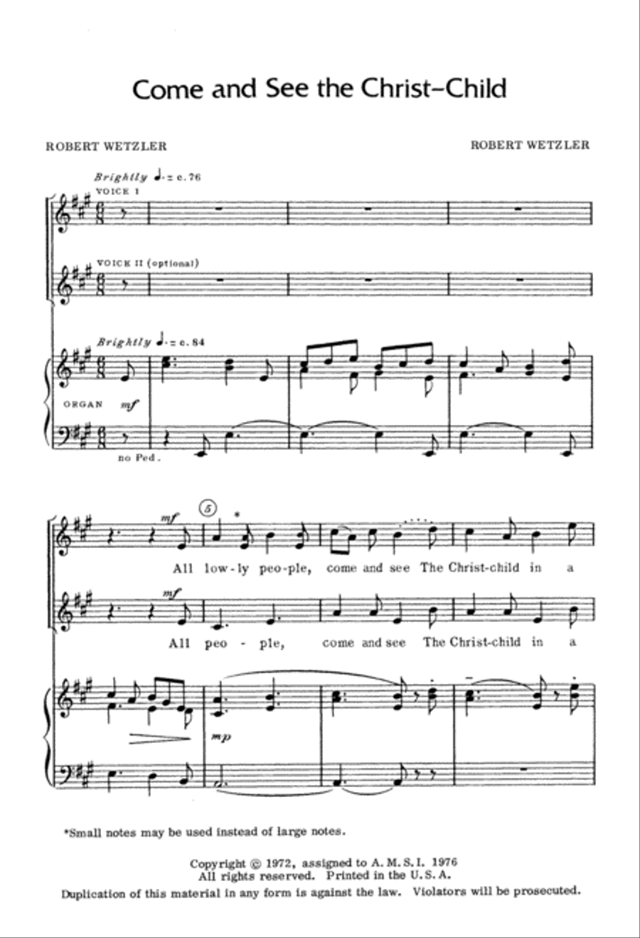 Come and See the Christ Child (Digital Download) Unison Choir scores gallery preview page 2