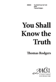 You Shall Know the Truth (Digital Download)