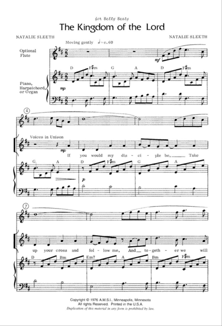 The Kingdom of the Lord (Digital Download) 2-Part scores gallery preview page 2