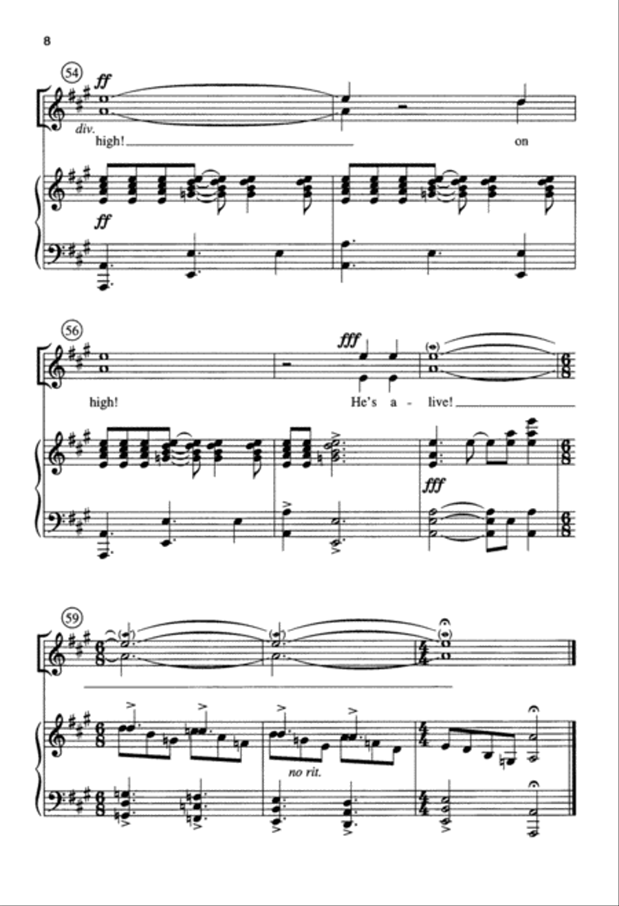 Alive Today! (Digital Download) Unison Choir scores gallery preview page 8
