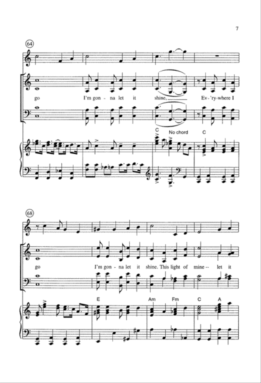 This Little Light (Digital Download) 4-Part scores gallery preview page 7