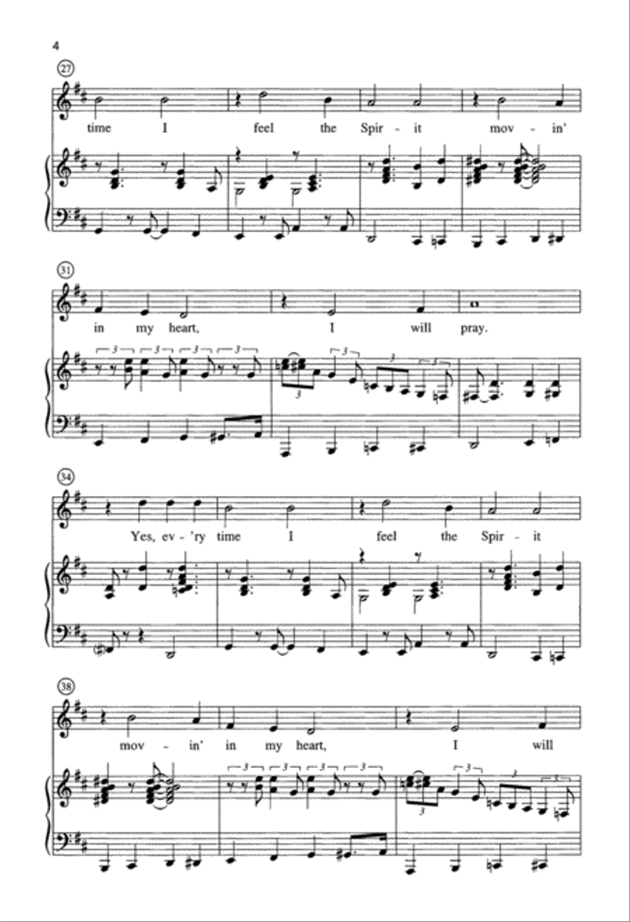 Every Time I Feel the Spirit (Digital Download) Unison Choir scores gallery preview page 4
