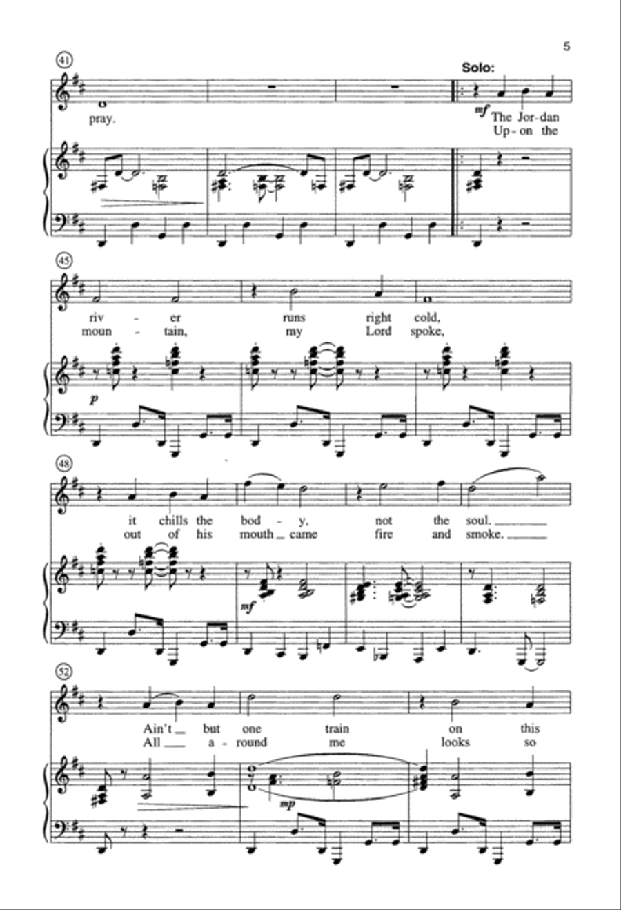 Every Time I Feel the Spirit (Digital Download) Unison Choir scores gallery preview page 5