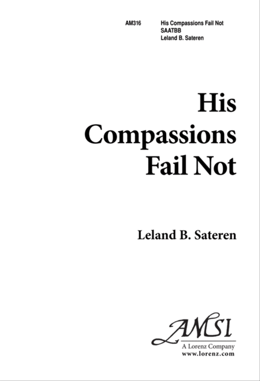 His Compassions Fail Not (Digital Download) Divisi scores gallery preview page 1