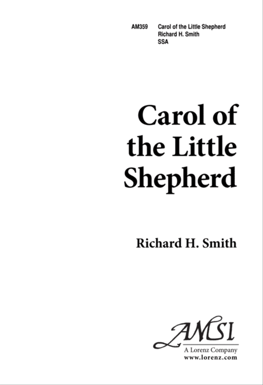 Carol of the Little Shepherd (Digital Download) SSA scores gallery preview page 1