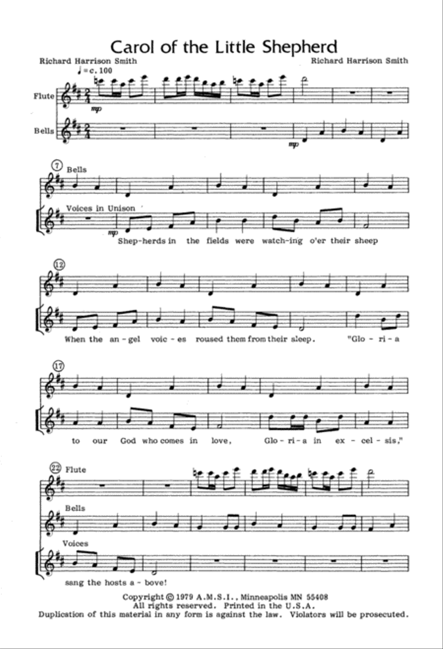 Carol of the Little Shepherd (Digital Download) SSA scores gallery preview page 2