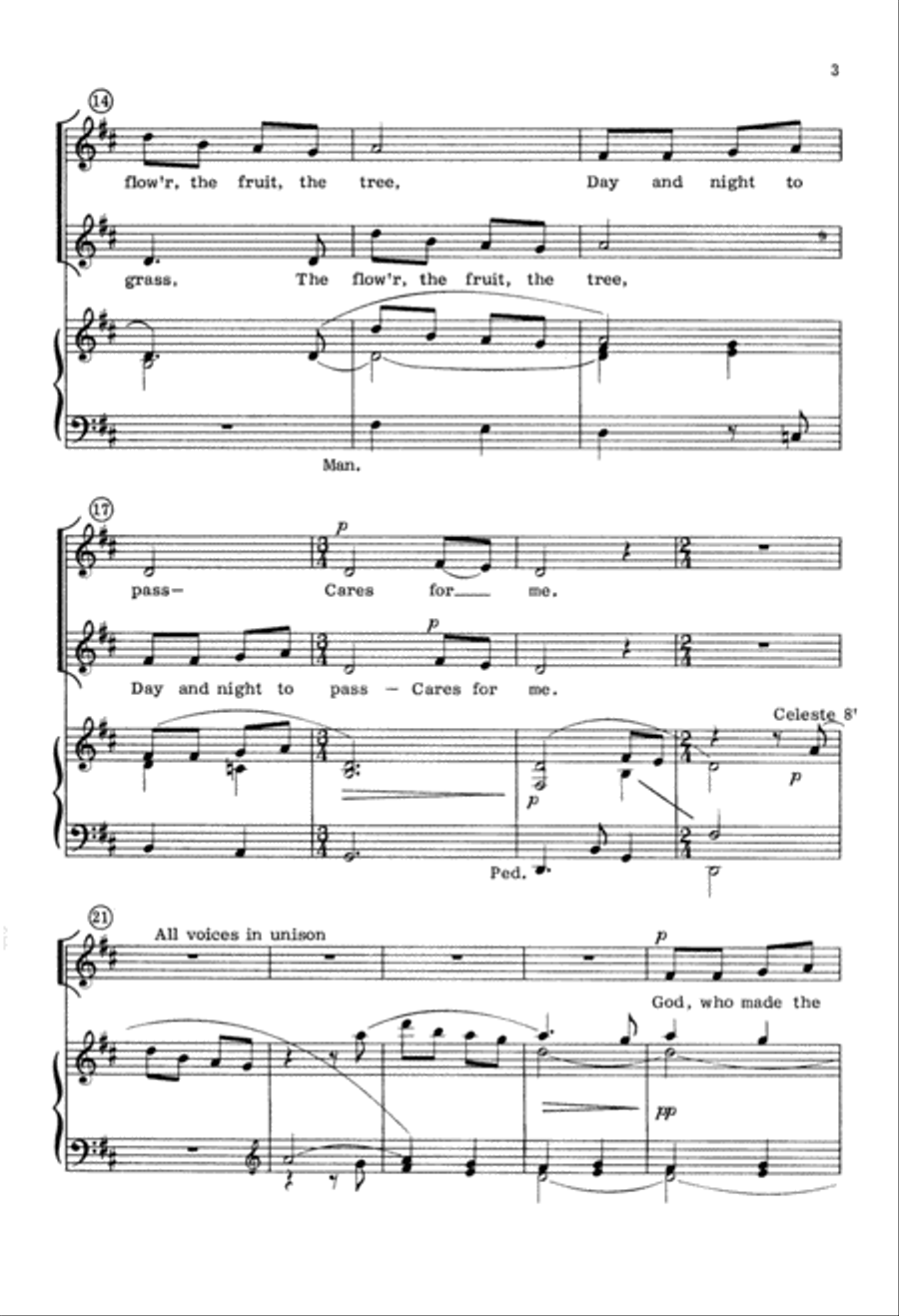 God Who Made the Earth (Digital Download) Unison Choir scores gallery preview page 3