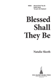 Blessed Shall They Be (Digital Download)