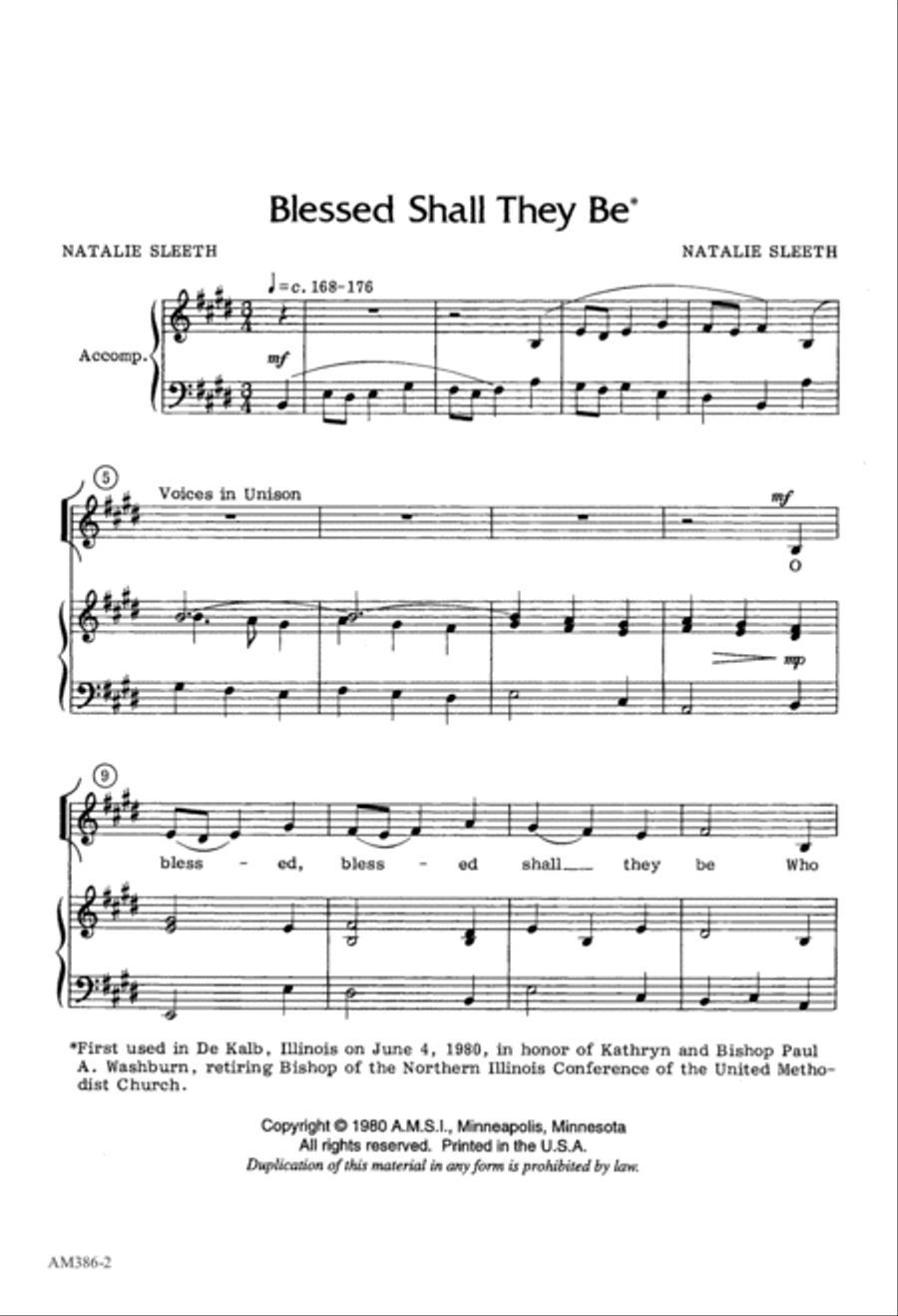 Blessed Shall They Be (Digital Download) 2-Part scores gallery preview page 2