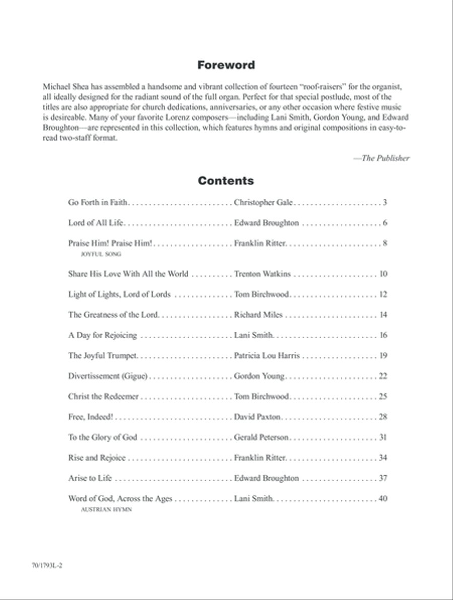 Go Forth in Faith (Digital Download) Organ scores gallery preview page 2