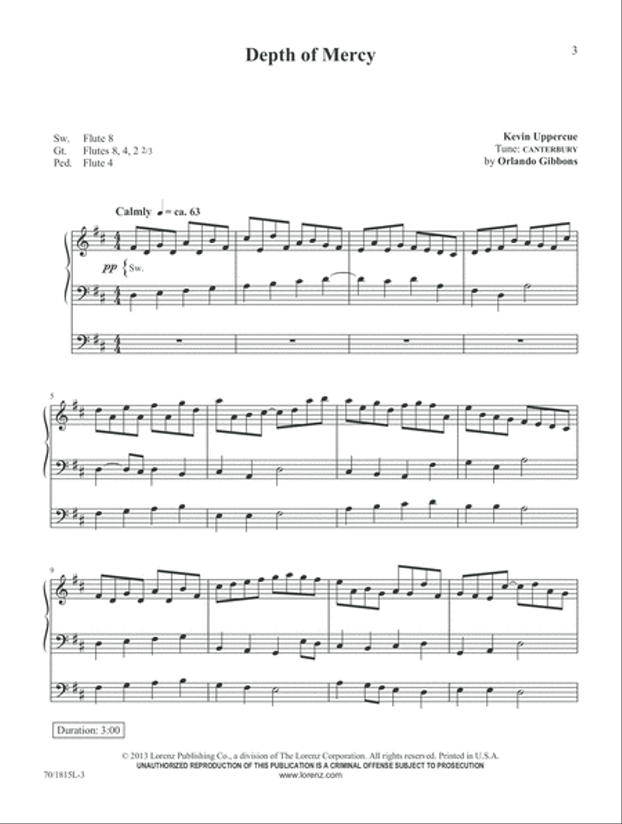 Penitent Prayers for Organ (Digital Download) Organ scores gallery preview page 3