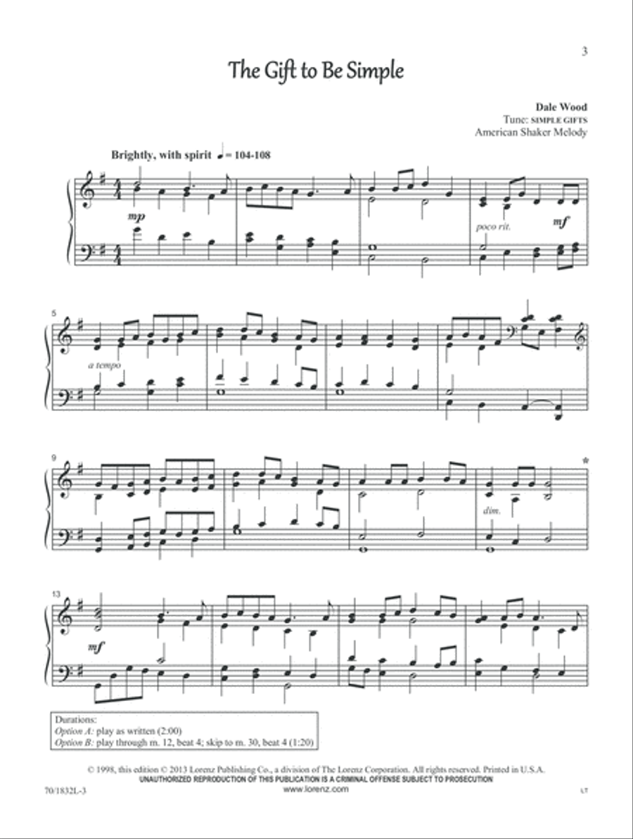 A Time for Giving (Digital Download) Piano Solo scores gallery preview page 3