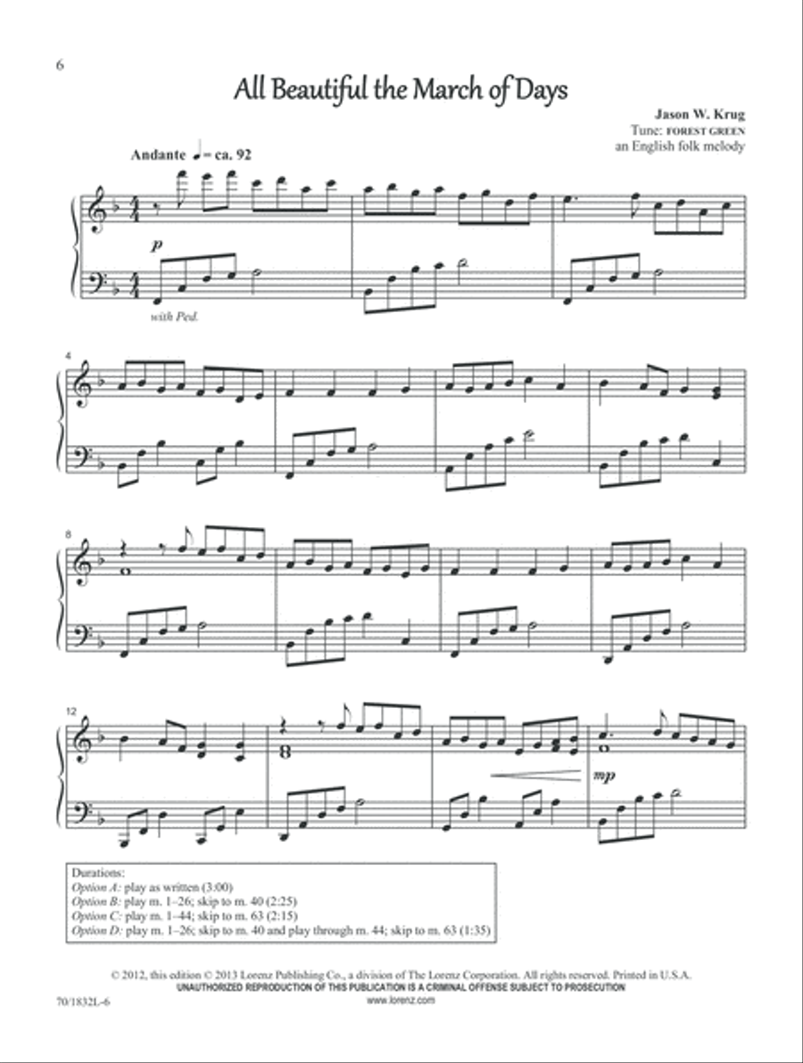 A Time for Giving (Digital Download) Piano Solo scores gallery preview page 6