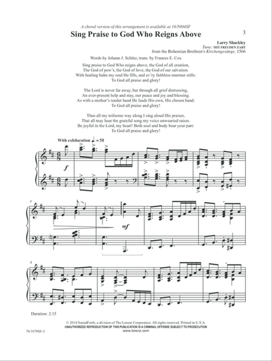 All Praise and Glory (Digital Download) Piano Solo scores gallery preview page 3