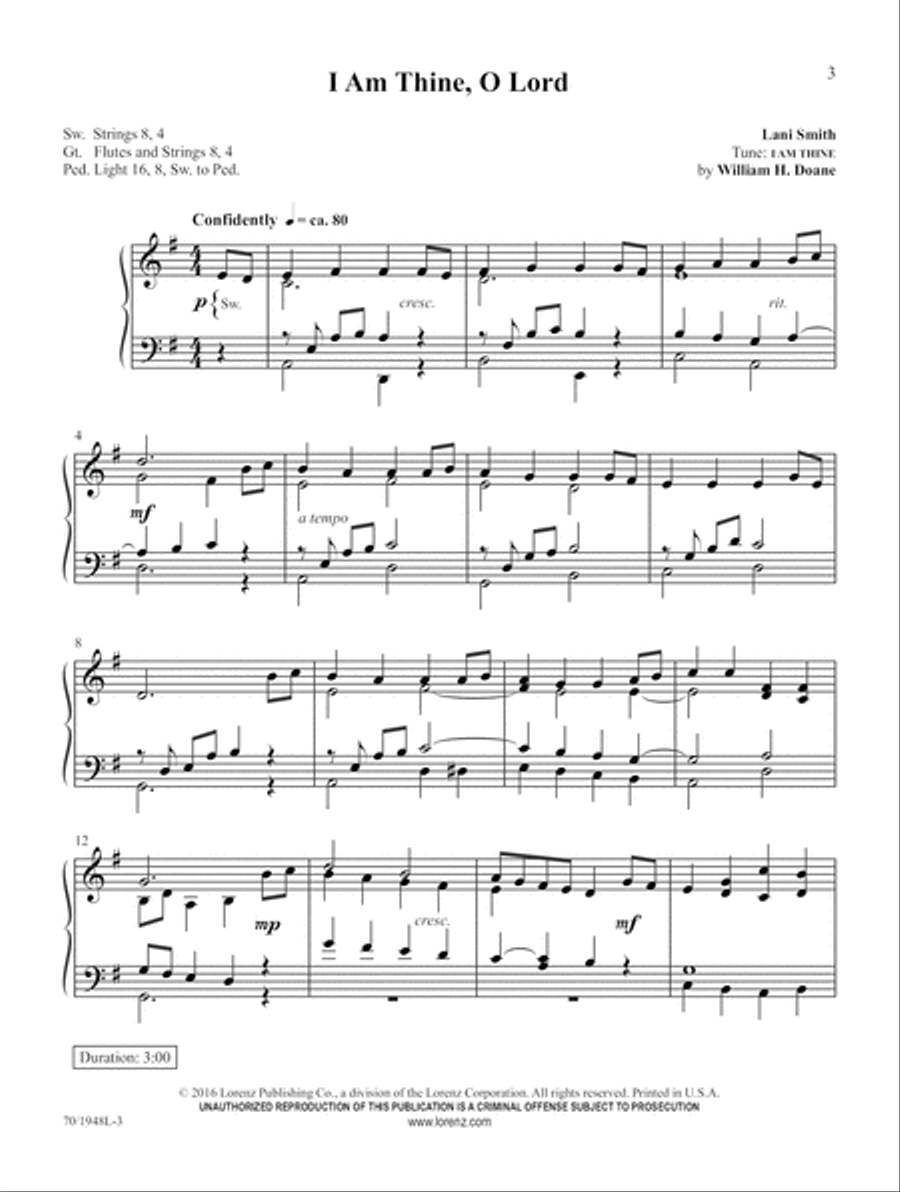 Wonderful Words of Life Wonderful Words of Life Organ scores gallery preview page 3