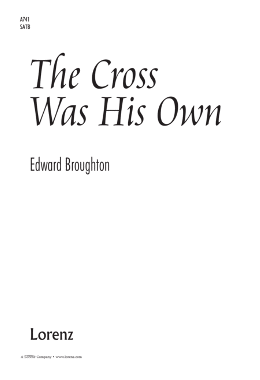 The Cross Was His Own (Digital Download) 4-Part scores gallery preview page 1