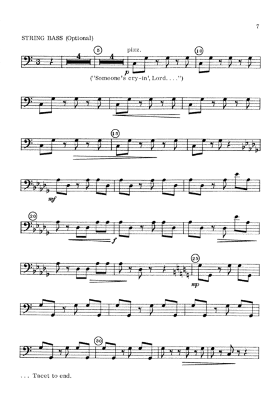 African Carol (Kum Ba Yah) (Digital Download) 4-Part scores gallery preview page 7