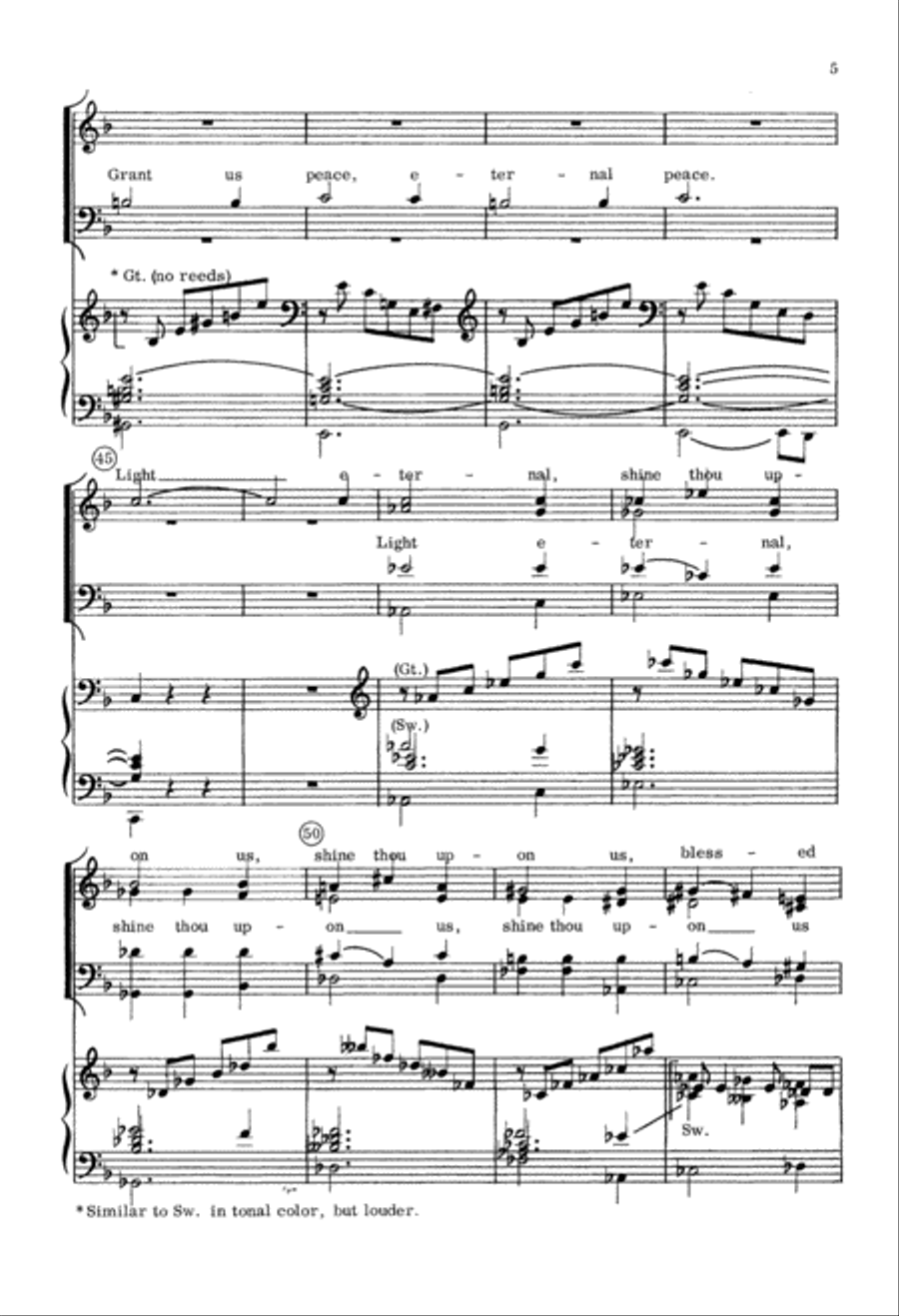 Agnus Dei (Fauré) (Digital Download) 4-Part scores gallery preview page 5