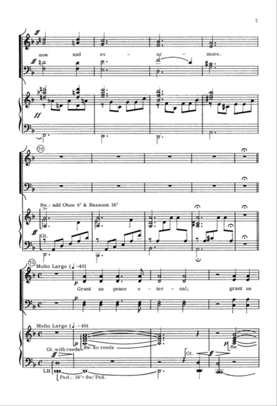 Agnus Dei (Fauré) (Digital Download) 4-Part scores gallery preview page 7