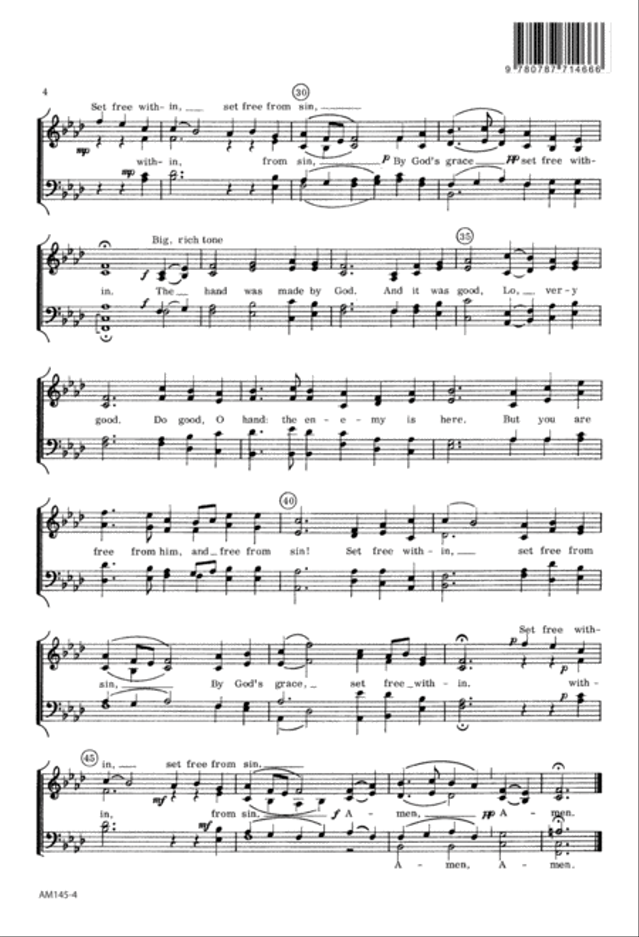 Set Free Within (Digital Download) 4-Part scores gallery preview page 4