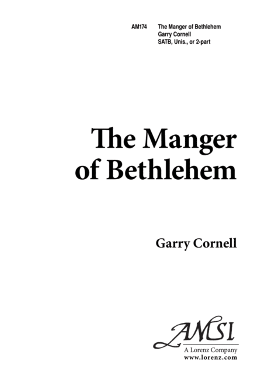 The Manger of Bethlehem (Digital Download) 4-Part scores gallery preview page 1