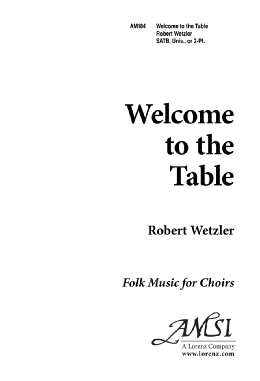 Welcome to the Table (Digital Download) 4-Part scores gallery preview page 1