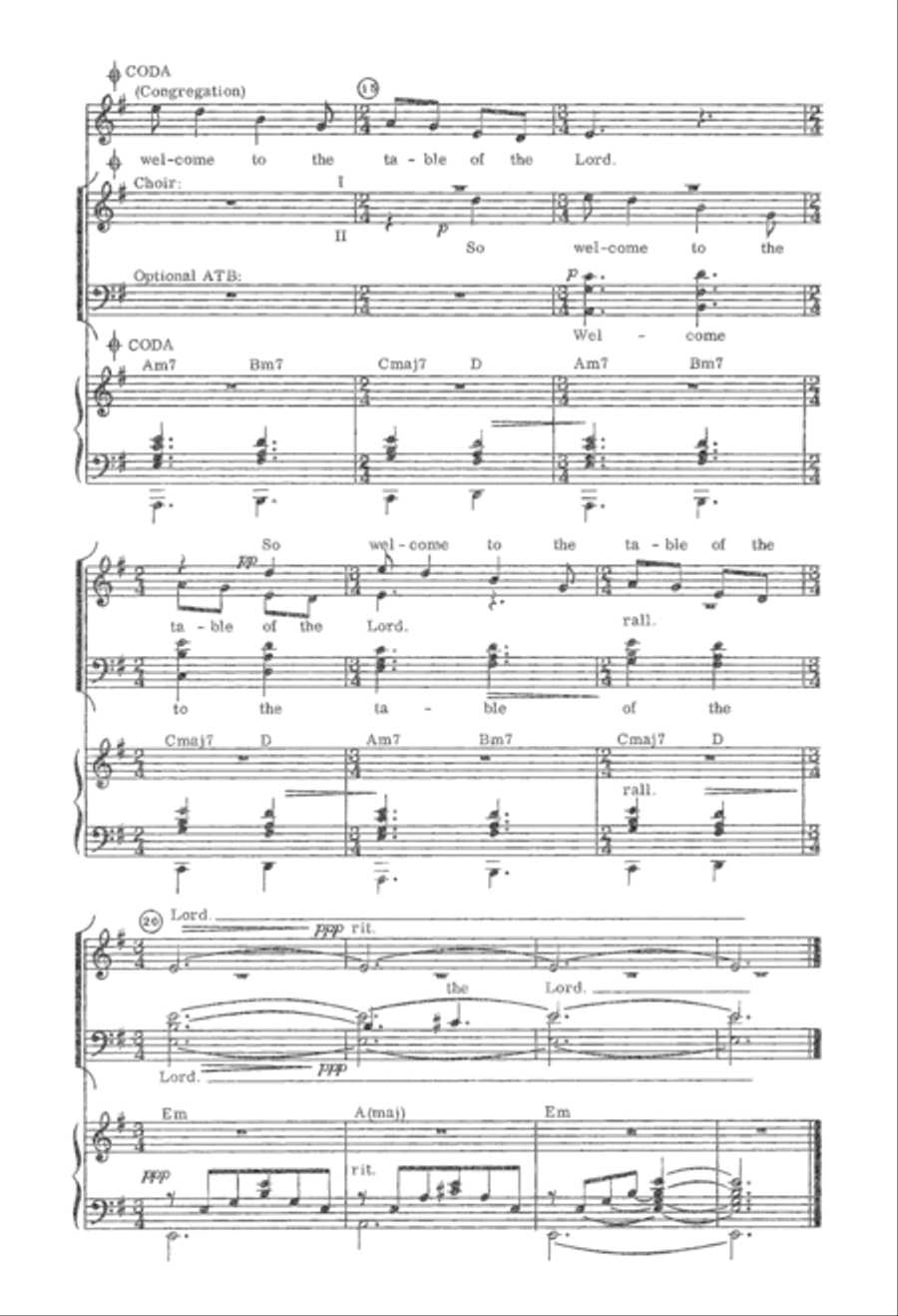Welcome to the Table (Digital Download) 4-Part scores gallery preview page 3