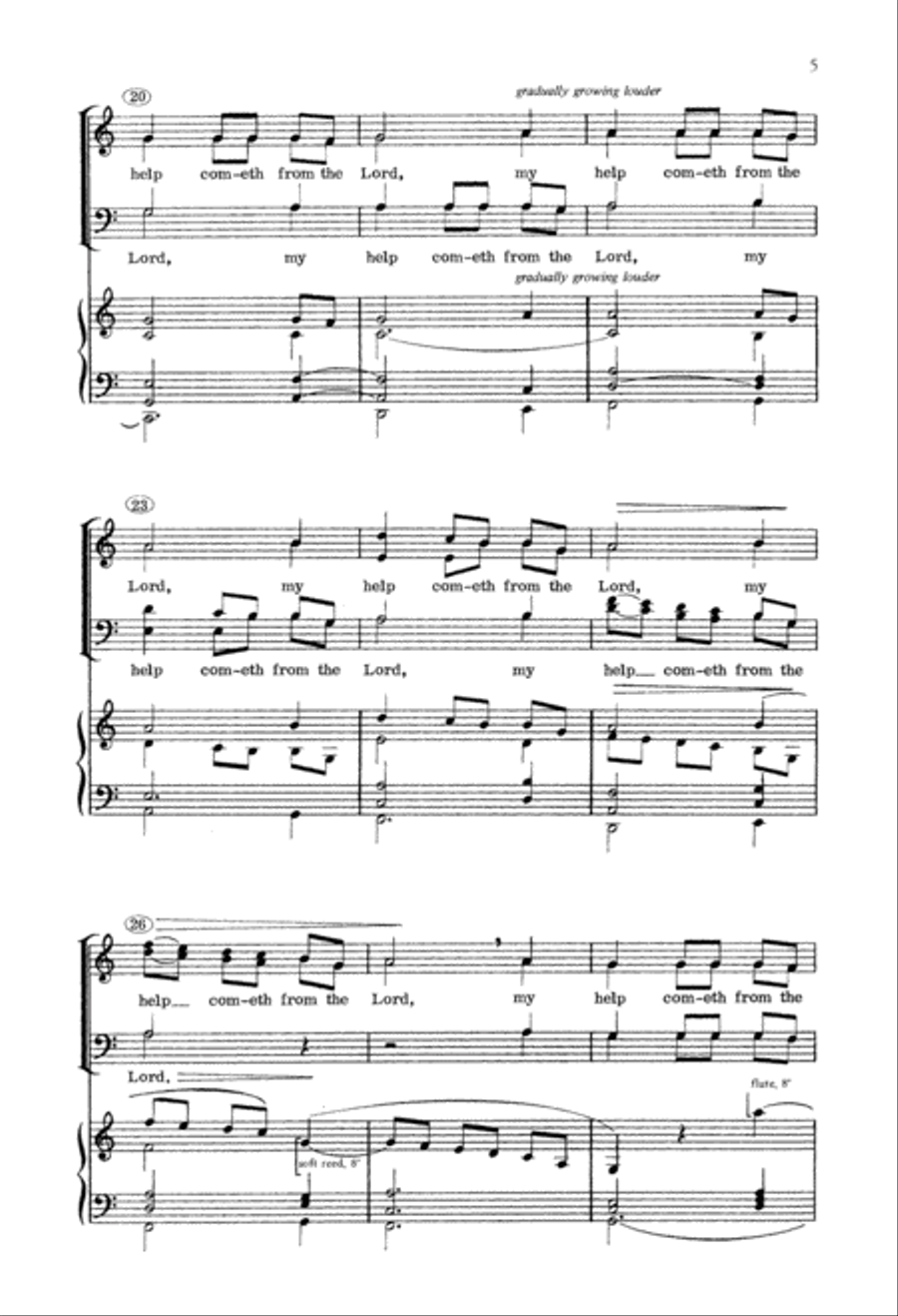 I Will Lift Up Mine Eyes (Digital Download) 4-Part scores gallery preview page 5