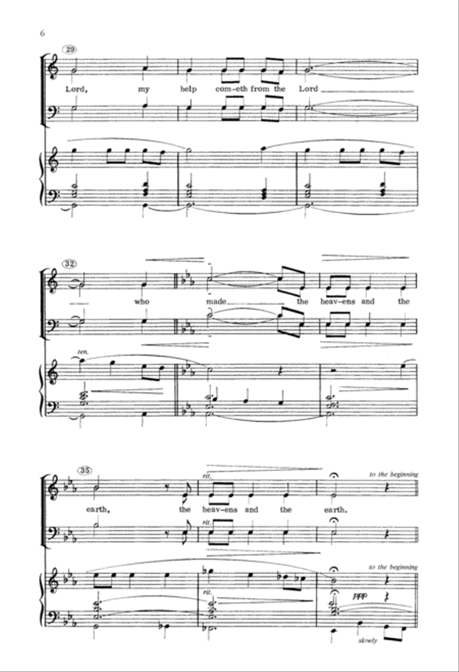I Will Lift Up Mine Eyes (Digital Download) 4-Part scores gallery preview page 6