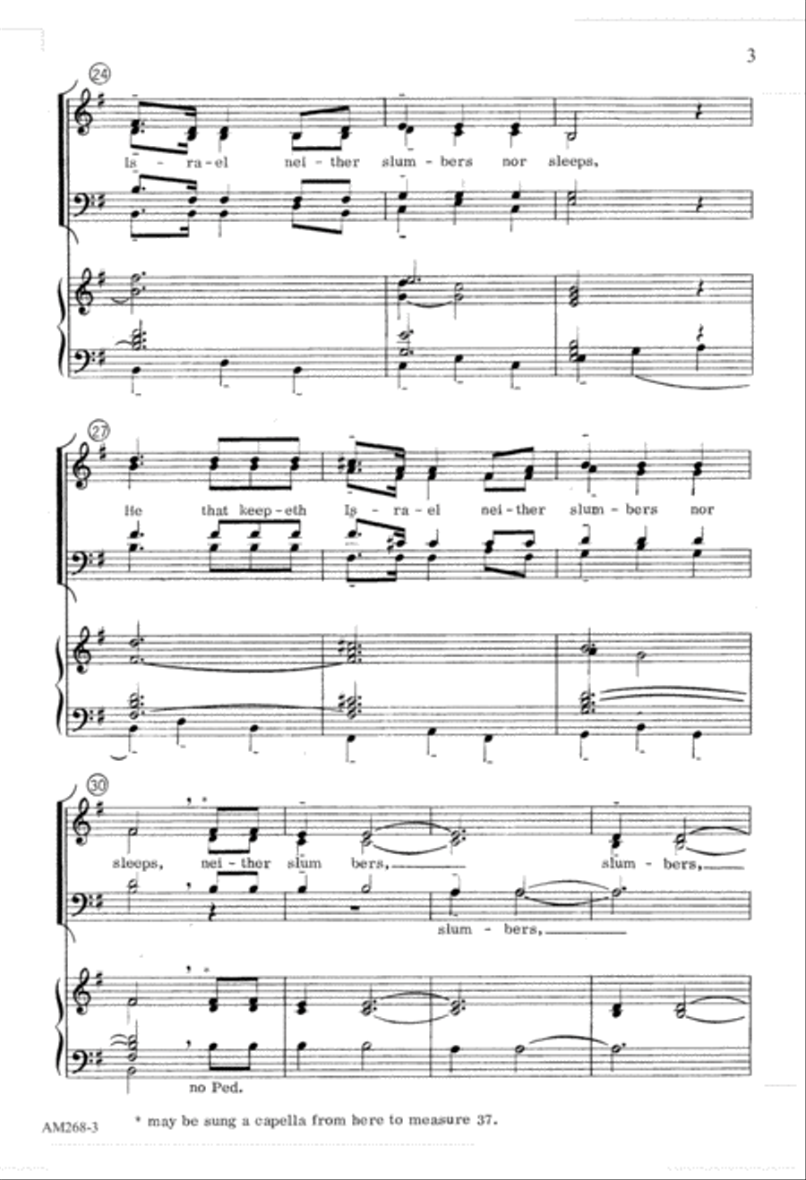 Keeper Of Israel The (Digital Download) 4-Part scores gallery preview page 3