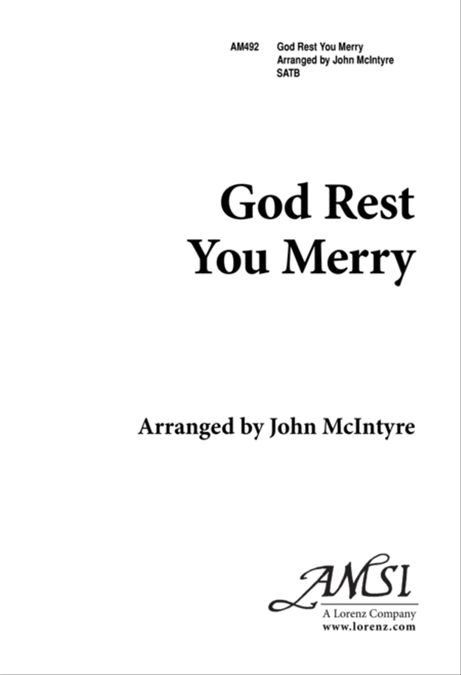 God Rest You Merry, Gentlemen (Digital Download) 4-Part scores gallery preview page 1