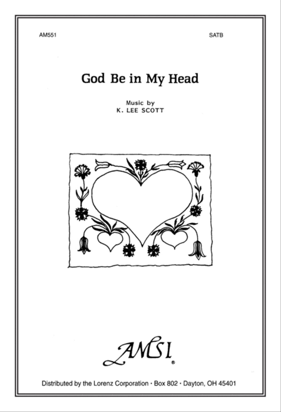 God Be In My Head (Digital Download) 4-Part scores gallery preview page 1
